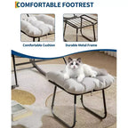 COZONY Chaise longue d'extérieur surdimensionnée 40 avec repose-pieds, Fauteuil à bascule Papasan en métal pour Patio Balcon