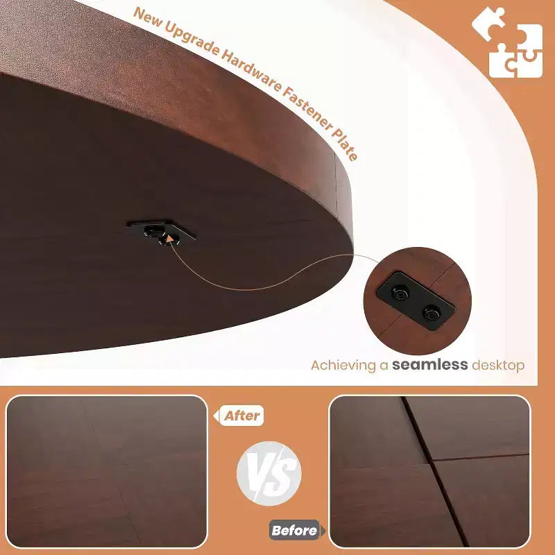 Table à manger ronde de 47" pour 4 à 6 personnes, tables de cuisine circulaires avec base piédestal robuste, mobilier de salle à manger peu encombrant pour salle à manger, cuisine