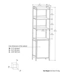Bibliothèque étroite moderne industrielle Paola en MANGUIER MASSIF 74 po x 20 po avec armoire, coloris naturel