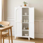 Homy Casa Armoire de Rangement en Métal avec Portes et Étagères Réglables
