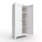 Homy Casa Armoire de Rangement en Métal avec Portes et Étagères Réglables