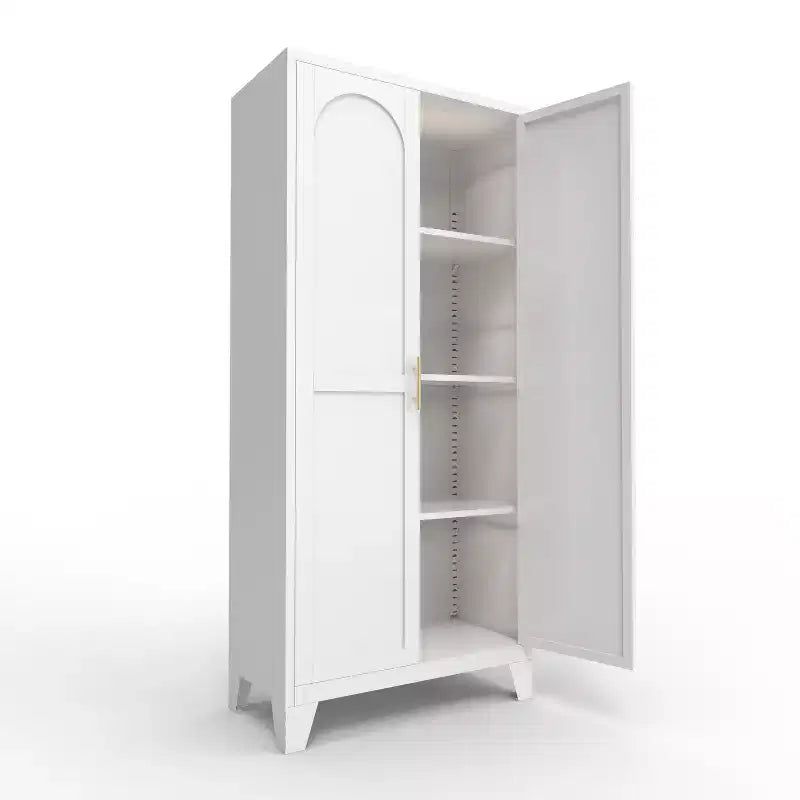 Homy Casa Armoire de Rangement en Métal avec Portes et Étagères Réglables