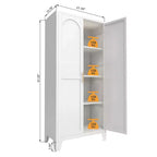 Homy Casa Armoire de Rangement en Métal avec Portes et Étagères Réglables