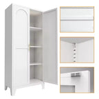 Homy Casa Armoire de Rangement en Métal avec Portes et Étagères Réglables