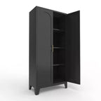 Homy Casa Armoire de Rangement en Métal avec Portes et Étagères Réglables