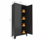 Homy Casa Armoire de Rangement en Métal avec Portes et Étagères Réglables