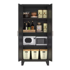 Homy Casa Armoire de Rangement en Métal avec Portes et Étagères Réglables