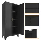 Homy Casa Armoire de Rangement en Métal avec Portes et Étagères Réglables