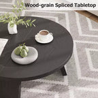 Table Basse Ronde 33.5, Table Centrale Circulaire Moderne avec Pieds Inclinés, Tables d'Appoint pour Salon, Chambre, Montage Facile
