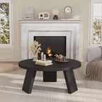 Table Basse Ronde 33.5, Table Centrale Circulaire Moderne avec Pieds Inclinés, Tables d'Appoint pour Salon, Chambre, Montage Facile
