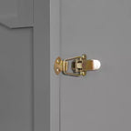 Lit escamotable Queen Size avec tiroirs, lit escamotable en bois avec prises et ports USB, conception de structure à poulie, gris