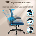 Chaises de bureau KERDOM, chaise de bureau ergonomique pour PC avec roulettes, support lombaire et hauteur réglables, chaise d'ordinateur pivotante