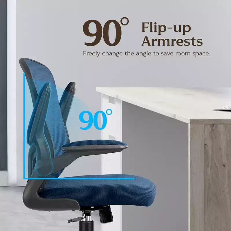 Chaises de bureau KERDOM, chaise de bureau ergonomique pour PC avec roulettes, support lombaire et hauteur réglables, chaise d'ordinateur pivotante