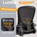Chaises de bureau KERDOM, chaise de bureau ergonomique pour PC avec roulettes, support lombaire et hauteur réglables, chaise d'ordinateur pivotante