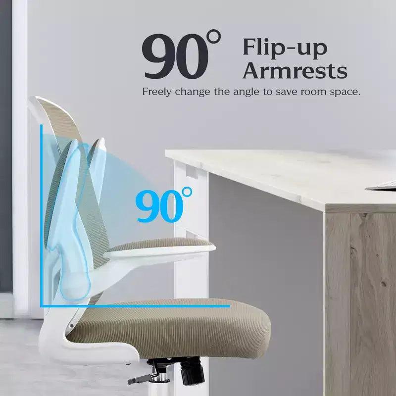 Chaises de bureau KERDOM, chaise de bureau ergonomique pour PC avec roulettes, support lombaire et hauteur réglables, chaise d'ordinateur pivotante