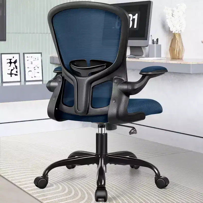 Chaises de bureau KERDOM, chaise de bureau ergonomique pour PC avec roulettes, support lombaire et hauteur réglables, chaise d'ordinateur pivotante
