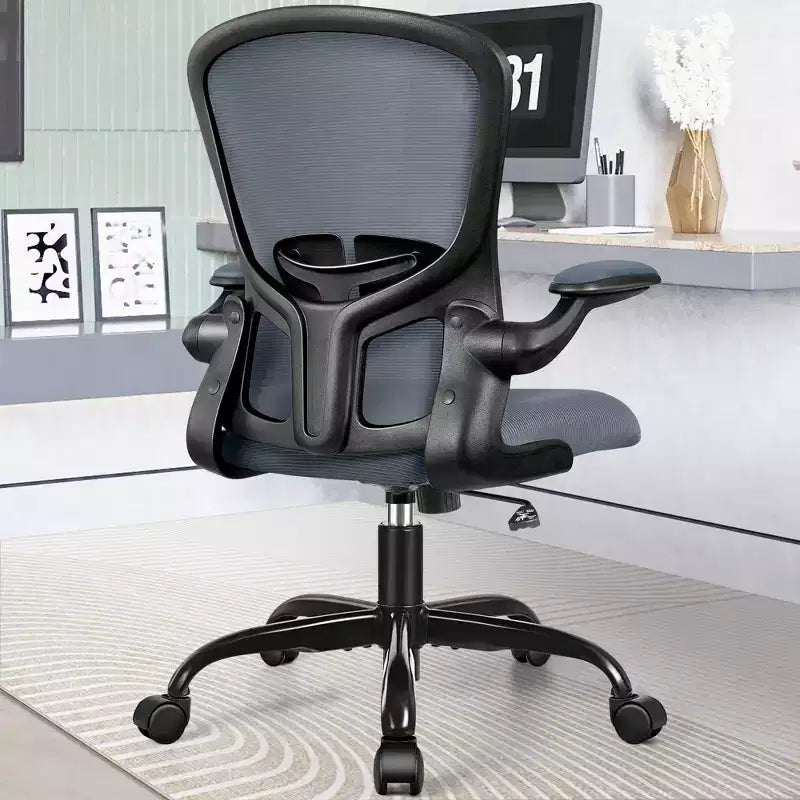 Chaises de bureau KERDOM, chaise de bureau ergonomique pour PC avec roulettes, support lombaire et hauteur réglables, chaise d'ordinateur pivotante