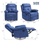 Fauteuil inclinable rembourré pivotant à 360° GDFStudio Janna