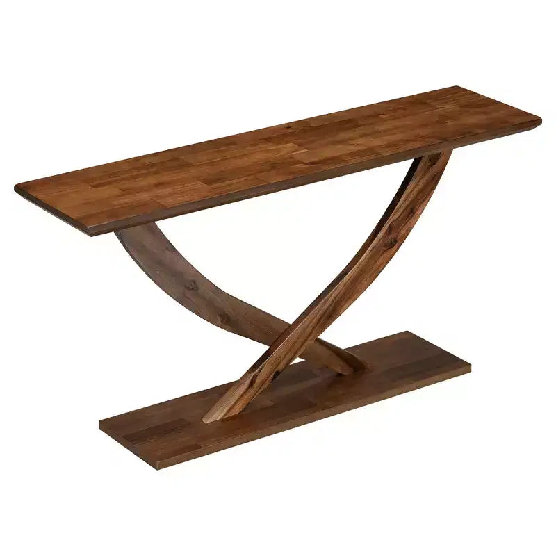 Console d'entrée rustique moderne Whisen 57'', table d'appoint pour couloir, table de canapé mince avec pieds croisés, construction robuste