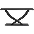 Console d'entrée rustique moderne Whisen 57'', table d'appoint pour couloir, table de canapé mince avec pieds croisés, construction robuste