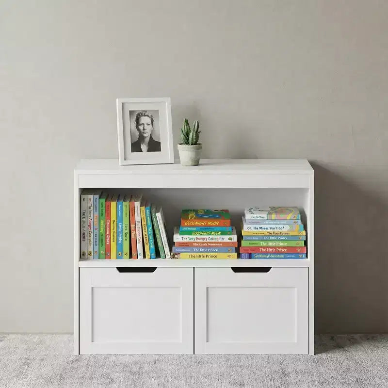 Organisateur de rangement 8 casiers de rangement, bacs à jouets amovibles, organisateur de livres à 4 niveaux et 2 armoires de rangement pour salle de jeux, chambre d'enfant