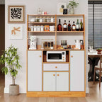 Buffet en bois, armoire de cuisine autonome, grande armoire de rangement/bar à café pour entrée, salle à manger, salon.