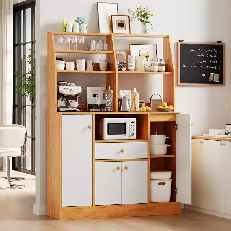 Buffet en bois, armoire de cuisine autonome, grande armoire de rangement/bar à café pour entrée, salle à manger, salon.