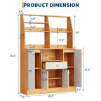 Buffet en bois, armoire de cuisine autonome, grande armoire de rangement/bar à café pour entrée, salle à manger, salon.