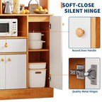 Buffet en bois, armoire de cuisine autonome, grande armoire de rangement/bar à café pour entrée, salle à manger, salon.
