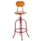 Tabouret réglable et pivotant Lakeside Collection avec dossier -