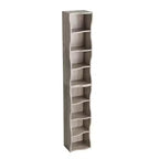 Étagère décorative haute à 8 niveaux avec étagères ouvertes, vitrine étroite moderne sur pied pour le salon ou le bureau à domicile-Panipeachy