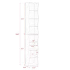 Étagère décorative haute à 8 niveaux avec étagères ouvertes, vitrine étroite moderne sur pied pour le salon ou le bureau à domicile-Panipeachy