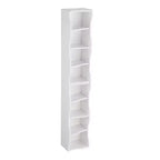 Étagère décorative haute à 8 niveaux avec étagères ouvertes, vitrine étroite moderne sur pied pour le salon ou le bureau à domicile-Panipeachy