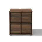 LuxenHome 21.65 Walnut Nightstand & End Table with Two-Drawer Storage in Durable Manufactured Wood Brown