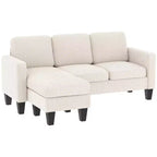 HOMCOM 73 Sectional Sofa, L Shaped Couch with Reversible Chaise or Ottoman