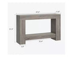 Console de ferme 47", table d'entrée et de canapé à 2 niveaux avec rangement ouvert pour la décoration du salon, du couloir et de l'entrée