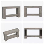 Console de ferme 47", table d'entrée et de canapé à 2 niveaux avec rangement ouvert pour la décoration du salon, du couloir et de l'entrée