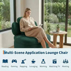 Fauteuil pivotant COZONY 360 avec rangement caché, chaise ergonomique en forme de baquet avec rembourrage moelleux pour salon, chambre et bureau