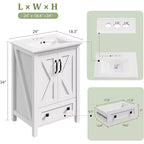 Meuble de salle de bain 60 cm avec lavabo en céramique et porte à fermeture douce - Rangement compact pour petites salles de bain
