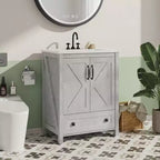 24 Bathroom Vanity with Ceramic Sink & Soft-Close Door - Space-Saving Storage Cabinet for Small Bathrooms