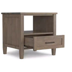 Table d'appoint rectangulaire de transition Cantina en BOIS MASSIF de 20 pouces de large