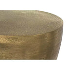 Table d'appoint McCoy Contemporary de 43 cm de large en fonte d'aluminium laiton antique, entièrement assemblée