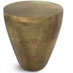 Table d'appoint McCoy Contemporary de 43 cm de large en fonte d'aluminium laiton antique, entièrement assemblée