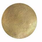 Table d'appoint McCoy Contemporary de 43 cm de large en fonte d'aluminium laiton antique, entièrement assemblée