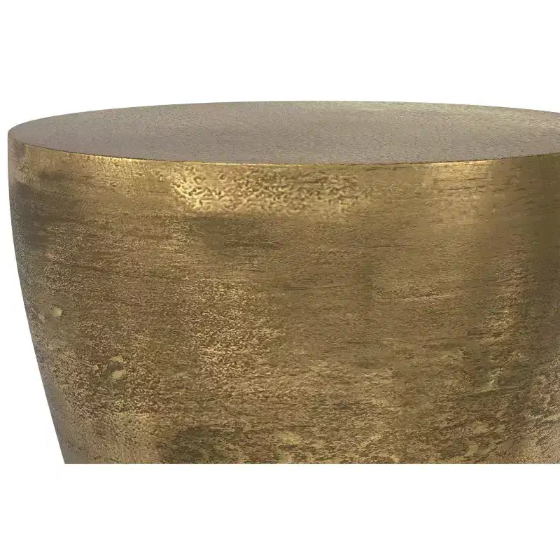 Table d'appoint McCoy Contemporary de 43 cm de large en fonte d'aluminium laiton antique, entièrement assemblée