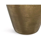 Table d'appoint McCoy Contemporary de 43 cm de large en fonte d'aluminium laiton antique, entièrement assemblée