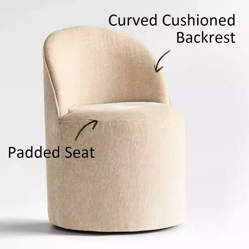 Ensemble de salle à manger 5 pièces pour 4, chaises modernes à roulettes avec revêtement en chenille, table ronde noire à pied central - Panipeachy