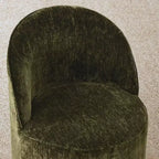 Ensemble de salle à manger 5 pièces pour 4, chaises modernes à roulettes avec revêtement en chenille, table ronde noire à pied central - Panipeachy