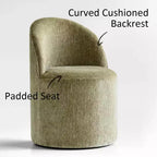 Ensemble de salle à manger 5 pièces pour 4, chaises modernes à roulettes avec revêtement en chenille, table ronde noire à pied central - Panipeachy