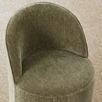 Ensemble de salle à manger 5 pièces pour 4, chaises modernes à roulettes avec revêtement en chenille, table ronde noire à pied central - Panipeachy